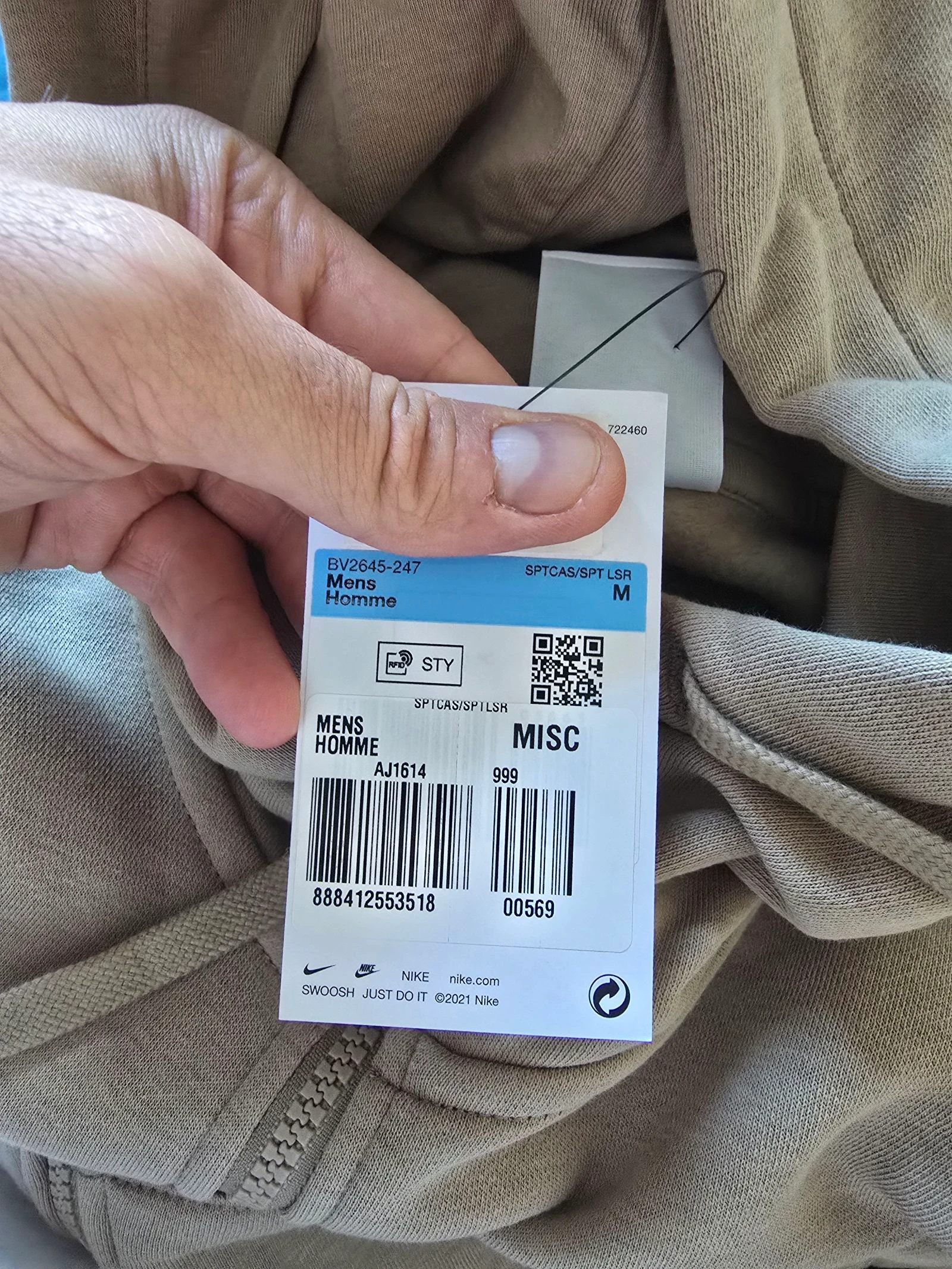 Sudadera Nike Bege com Zíper - Tamanho M (Nova com etiquetas) – photo 10